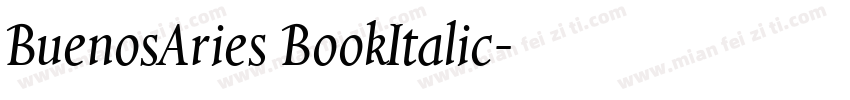 BuenosAries BookItalic字体转换